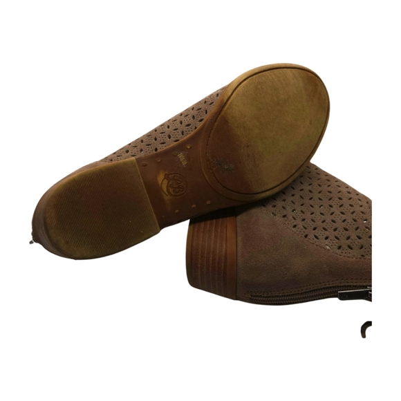 Lucky Brand Women's Brown Suede Heeled Ankle Boots/Booties Size 10M - Picture 10 of 13